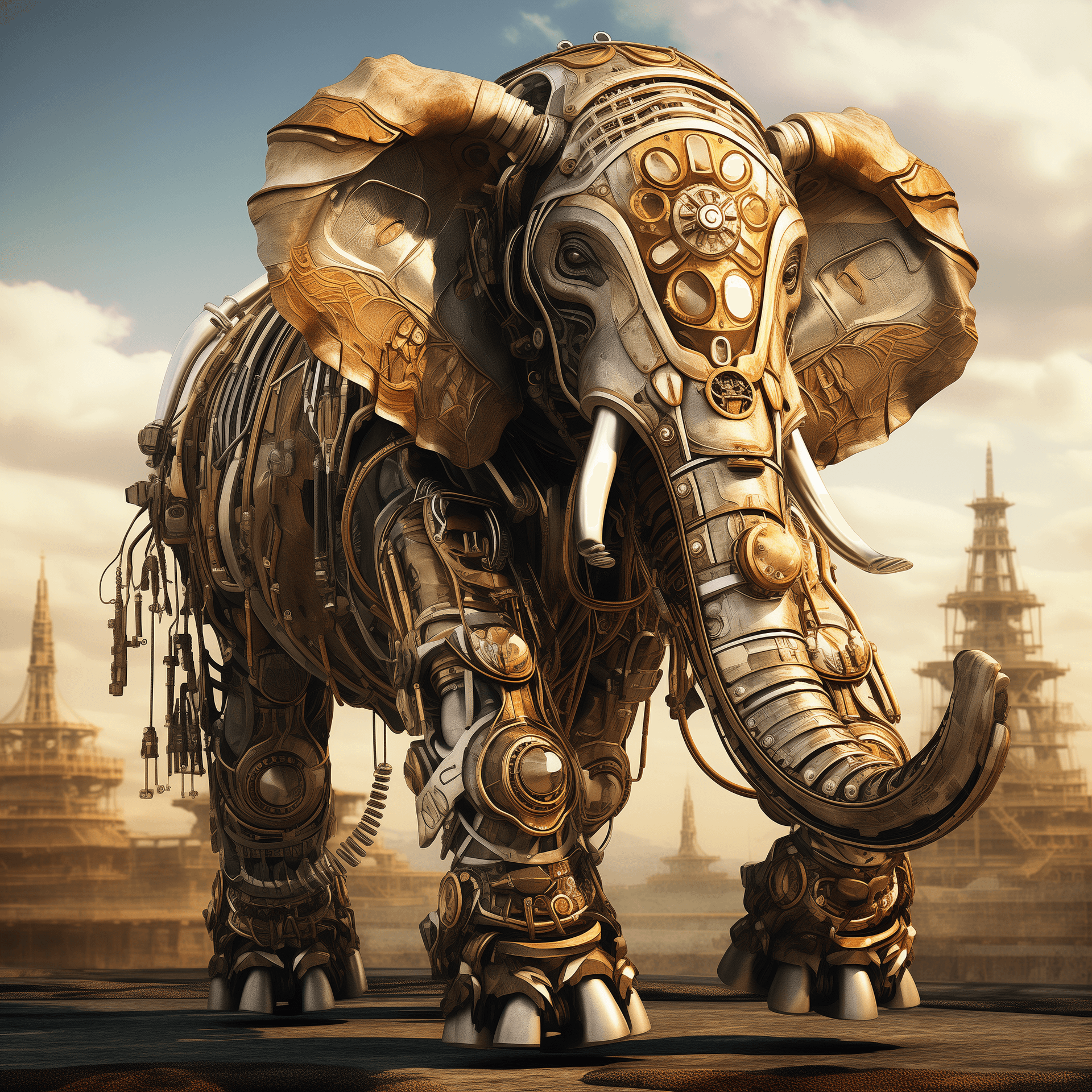 AI generated: A steampunk ELEPHANT