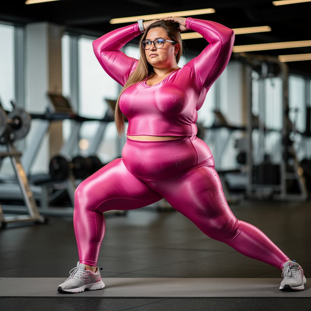 AI generated: Shiny SKINTight LATEX TOP,SOAKED IN SWEAT.
Sweaty armpits look.
Body hugging Shiny SkinTight PINK  F...