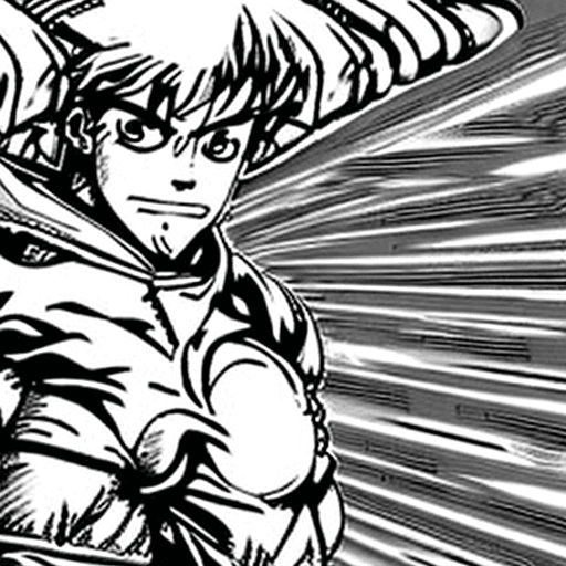 AI generated: Manga berserk drawing style, black and white sky high level of details