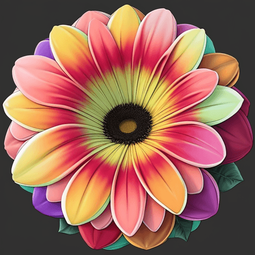 AI generated: large flowers, flowers of much colorful and diceño, large and colorful flowers of appearance of grea...