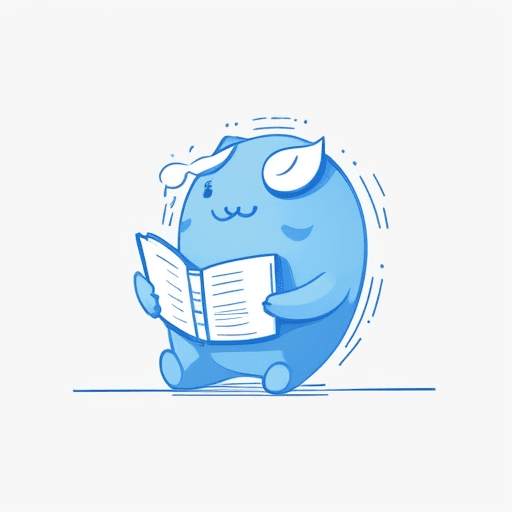 AI generated: [a minimalist web illustration: whimsical blue line art], suitable for print on demand and captivati...