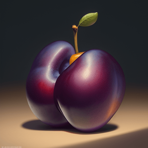 AI generated: a wonder cartoon plum fruit, Pixar Style, perfect composition, 8k artistic photography, photorealist...