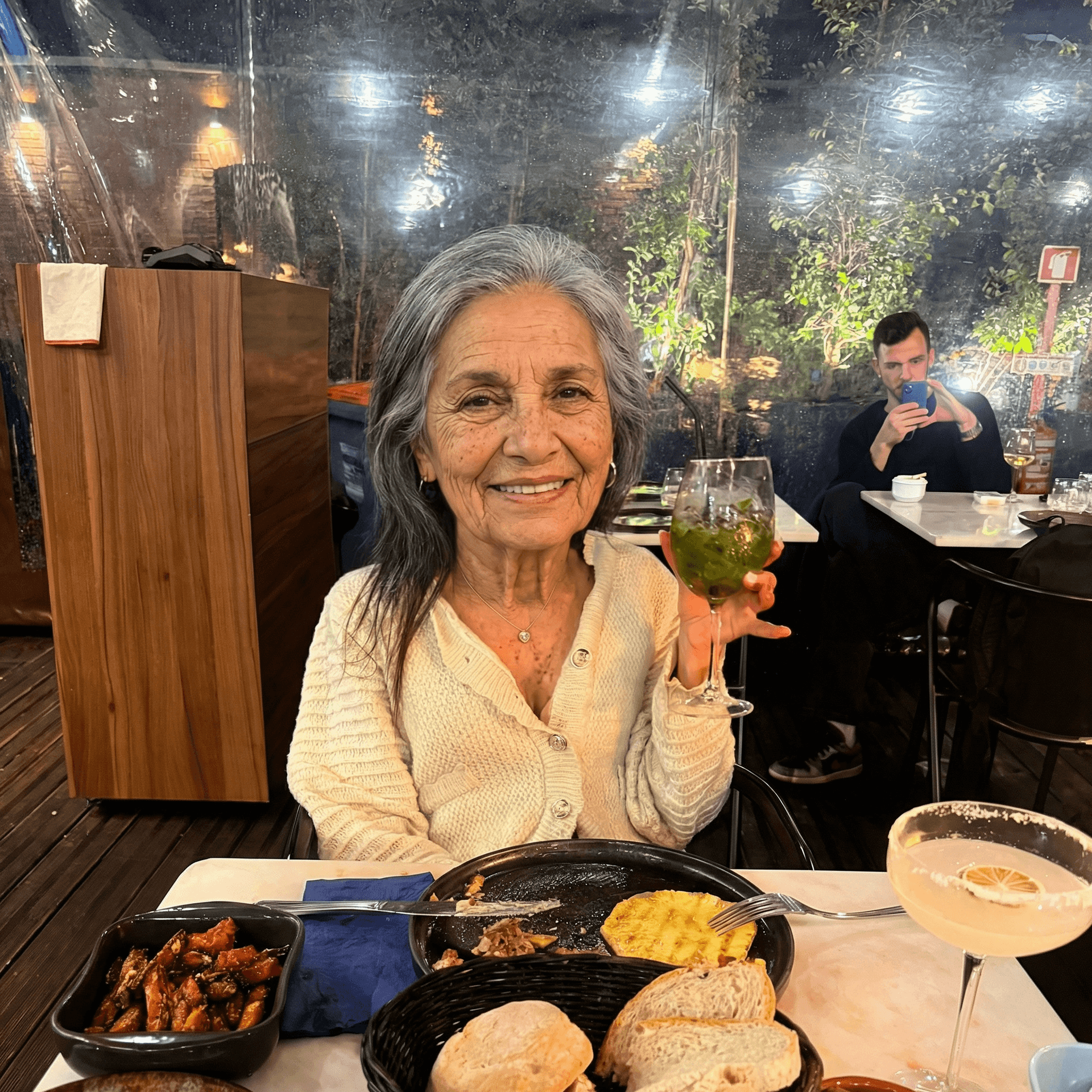 AI generated: 80 years old with gray hair and wrinkles