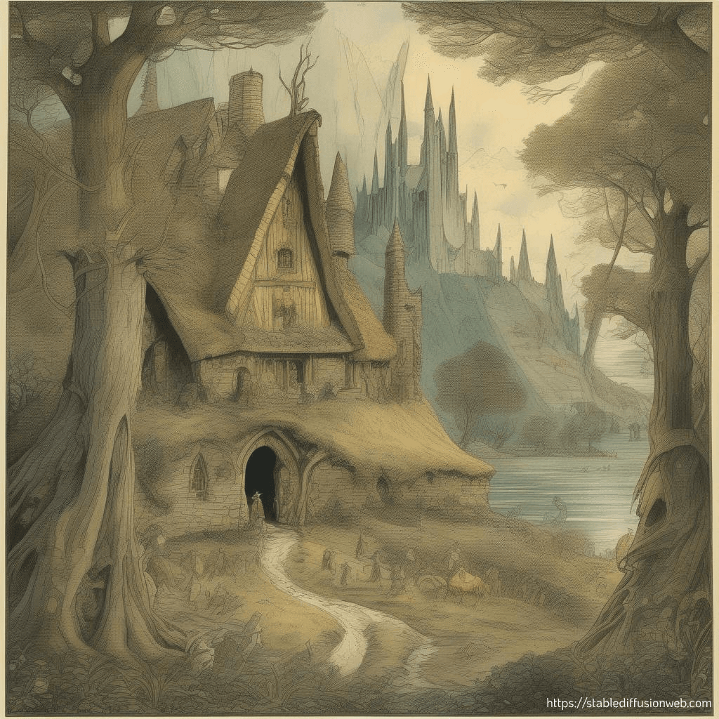 AI generated: J.R.R. Tolkien's legendarium, the Elves,