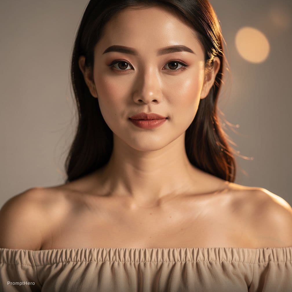 AI generated: Asian breast showing
