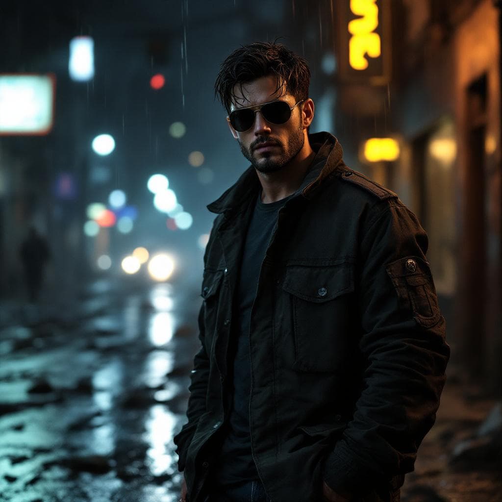 AI generated: <lora:2941998:1.0> ohwx man A rugged built man slick back black hair and a short trimmed black beard...