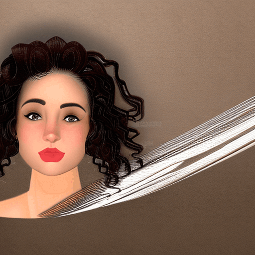 AI generated: 30 year old latina girl with long black curly hair and full pouty lips

