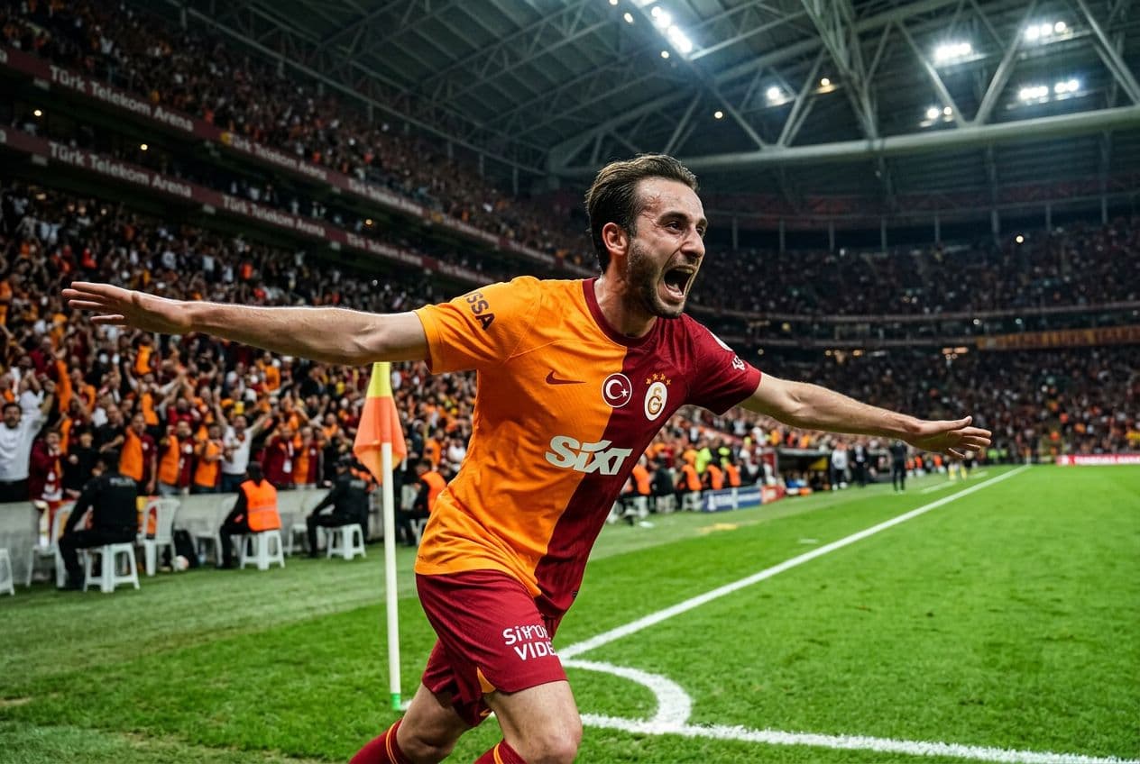 AI generated: Ultra-photorealistic professional football celebration photo, 8K quality.
Goal celebration at Türk T...