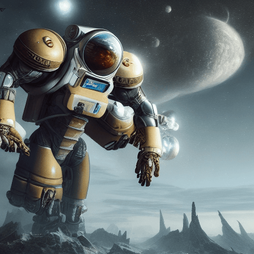 AI generated: character design, photo realistic, Titan in outer space, trending on artstation, insanely detailed, ...