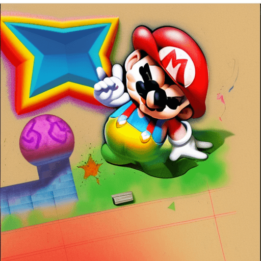 AI generated: lsd, super mario, blotted paper, lsd, psychedelics