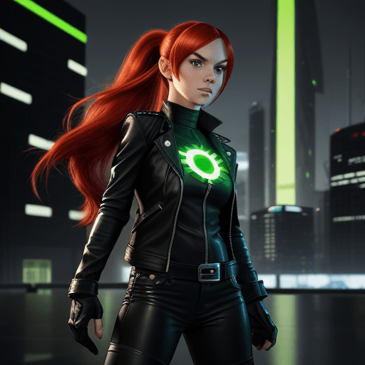 AI generated: Create an ultra-realistic image of Gwen Tennyson from Ben 10. She is a teenage girl with long red ha...