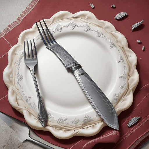 AI generated: Una fetta di pastiera, tagliata con un coltello d'argento 