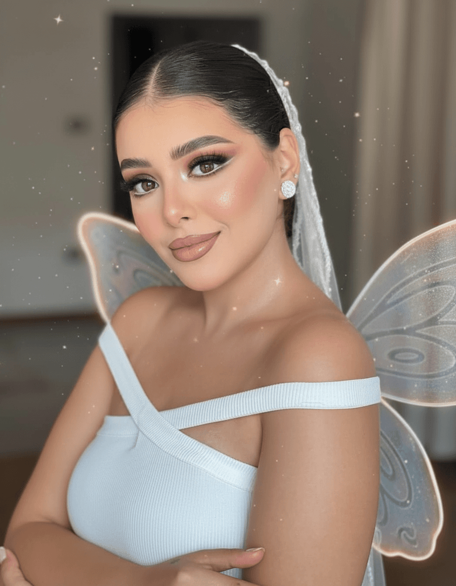 AI generated: She embodies a "naughty fairy" essence with a sultry yet playful expression.