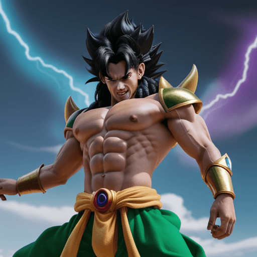 AI generated: god of destruction broly dbs 