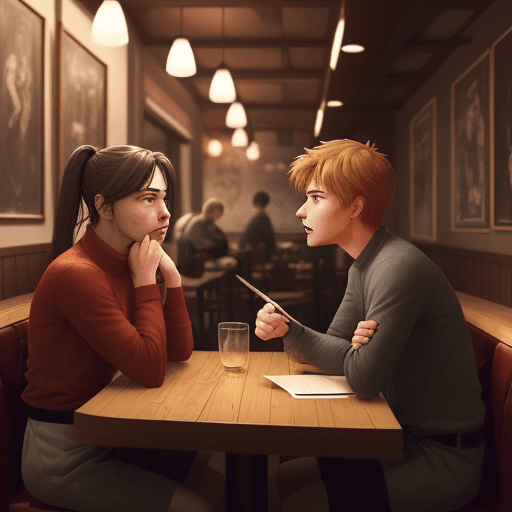 AI generated: **I had a fight with my friend at a restaurant. I was very angry, and my friend was embarrassed. I e...