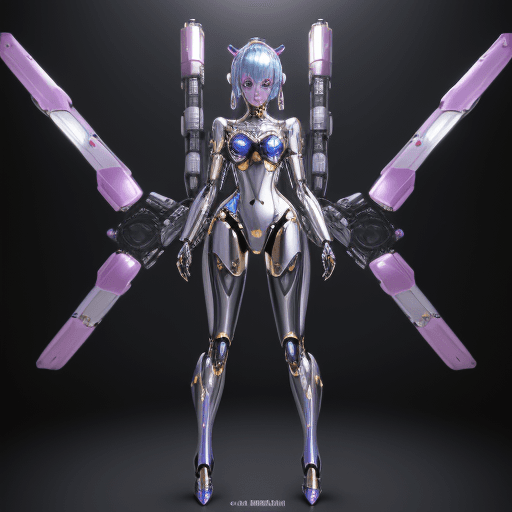 AI generated: The best ever、8K,(((Full Body Esbian)))、(((The shine)))、(((Metallic)))、(((Cyberpunk)))、The cute beau...