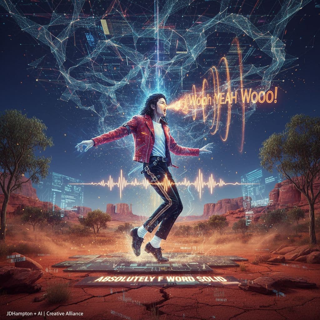 AI generated: AI pretty good at Tap dancing, ABSOLUTELY F WORD SOLID...

Artist: JDHampton + AI | Creative Allia...