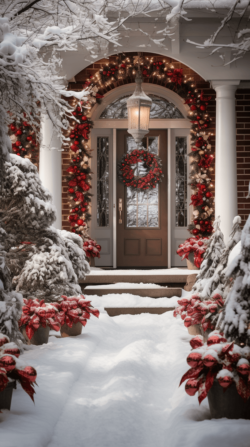 AI generated: 
Christmas decorated house, cinematic wallpaper HD quality