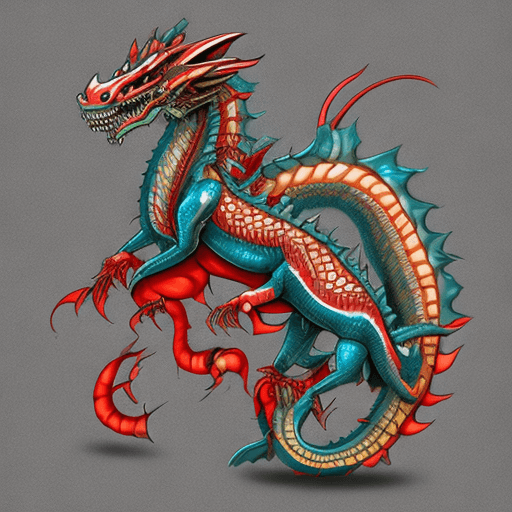 AI generated: Oriental dragón design for motorcycle