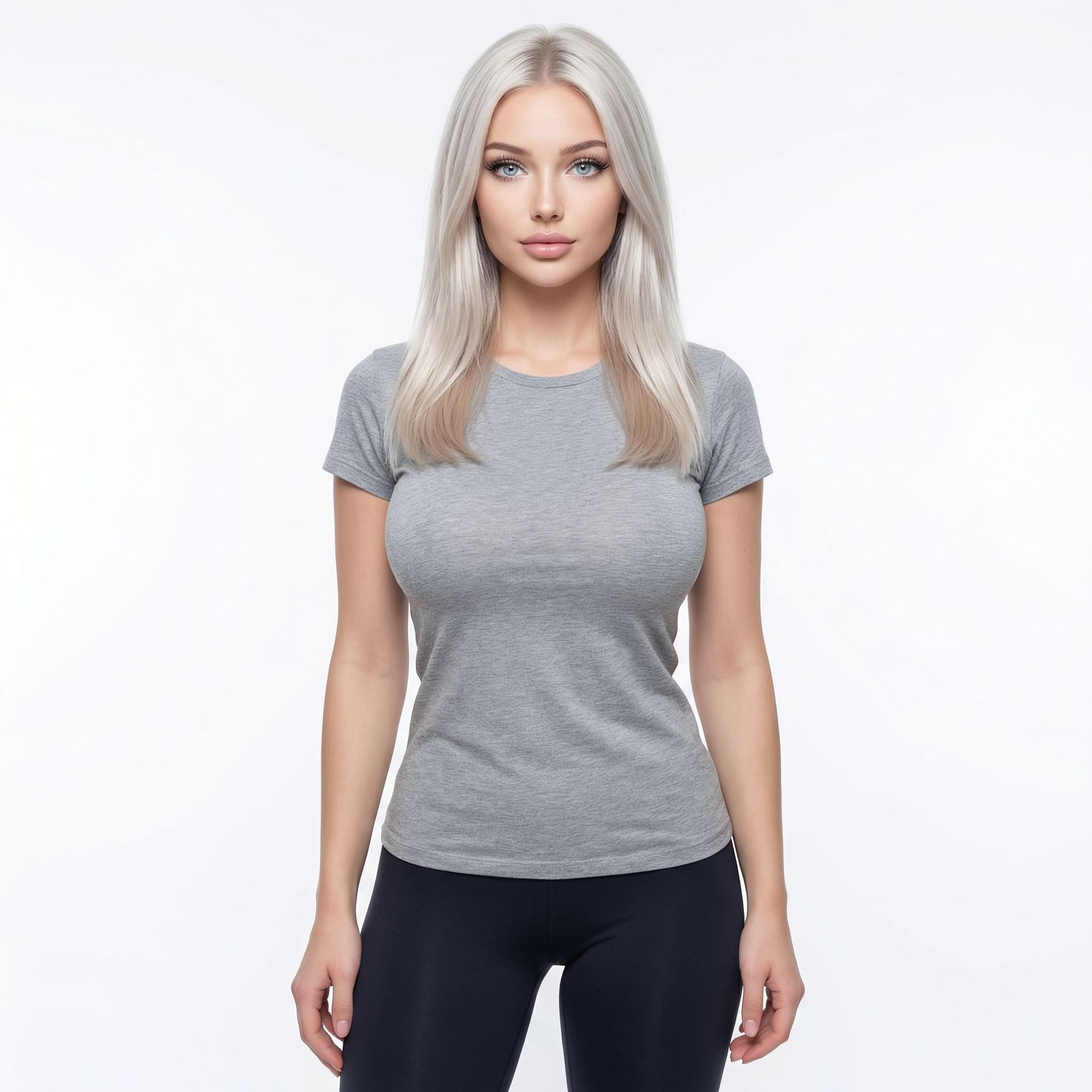 AI generated: Take the face from the input picture. Same woman, same facial structure and proportions. Big gentle ...