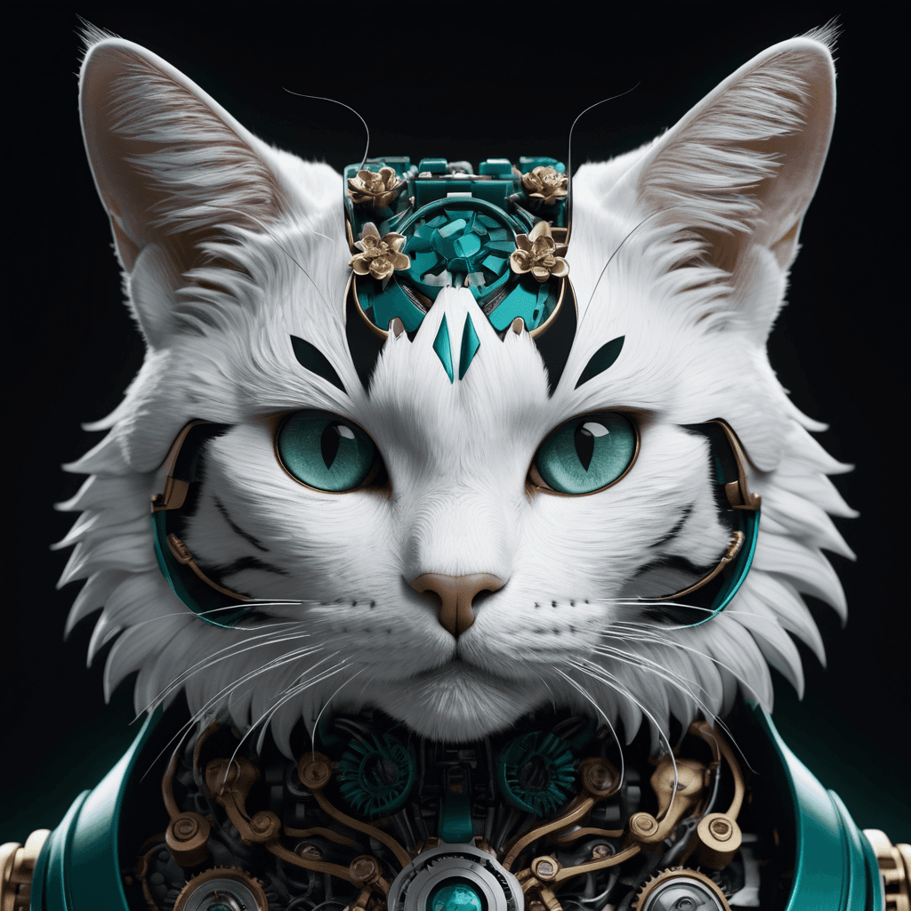 AI generated: UHD, 8K, ultra detailed, a cinematic photograph of {Mechanical cats，photorealestic，anthropomorphic c...