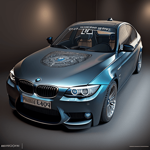 AI generated: highly detailed photography of bmw car found in bluemap, vintage, intricate detail, digital art, dig...