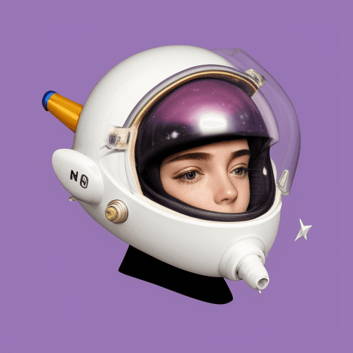 AI generated: pez con casco de astronauta 
