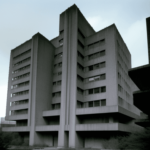 AI generated: brutalism building, uplifting, melancholy --sref
