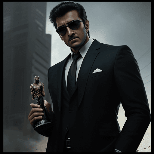 AI generated: Cinematic photorealistic advertising poster for an epic Hollywood movie, dramatic, suspense, award w...