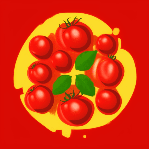 AI generated: A simple logo made of tomatoes