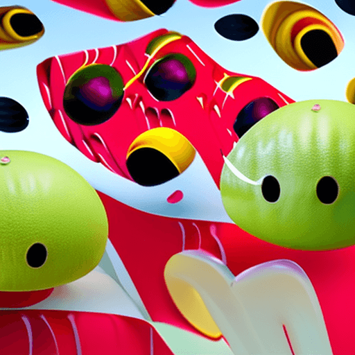 AI generated: A happy cartoon melon fruit, Pixar Style, perfect composition, 8k artistic photography, photorealist...