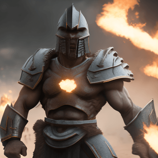 AI generated: Hyper realistic Spartan character design, smoke , photorealistic , octane render, unreal engine 5 , ...