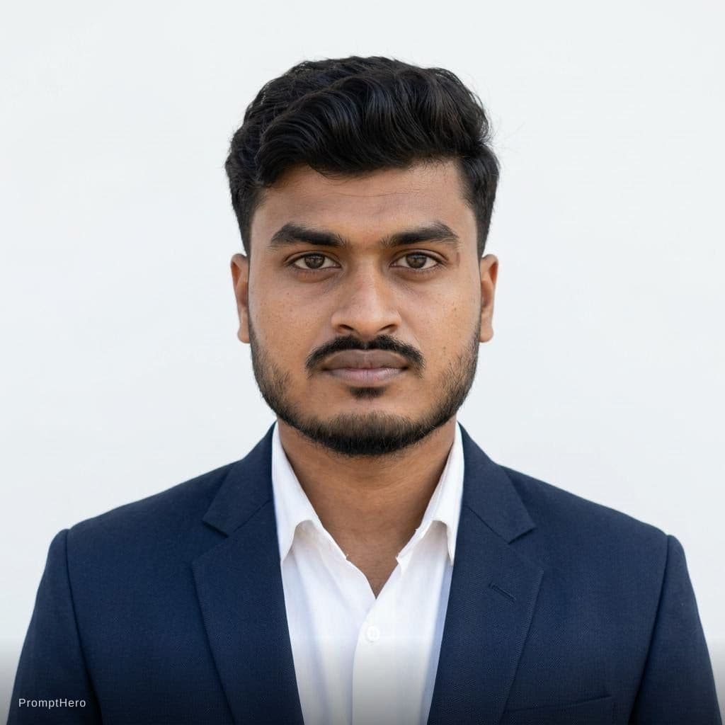 AI generated: passport photo man