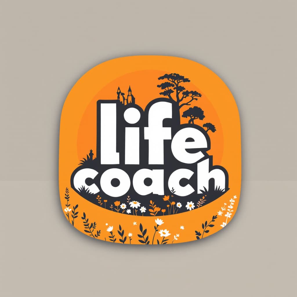 AI generated: Icon for a new software, that is called life coach. It has to be simple and memorable. It contains t...