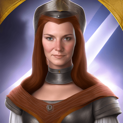 AI generated: Ultra high resolution photography of a medieval Woman named Dreegan Vallangale, with the rank of Lad...