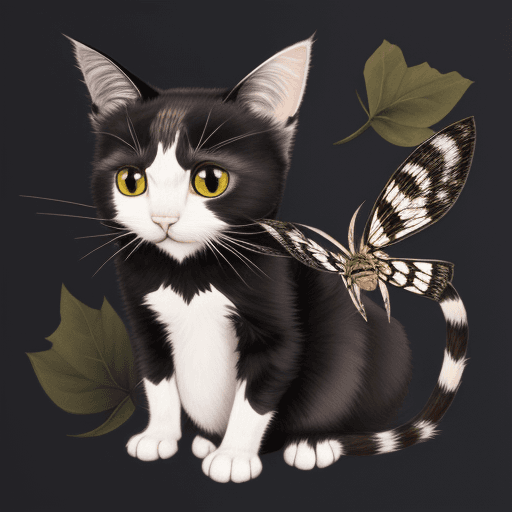 AI generated: moth and cat hybrid