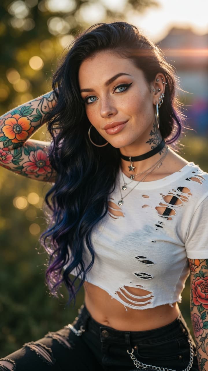 AI generated: Ultra-realistic portrait photography of a stunning young woman in her mid-20s, shot on Canon EOS R5 ...
