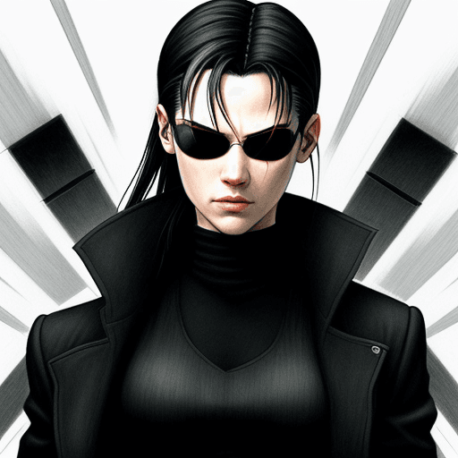 AI generated: Neo from the Matrix, pencil art style