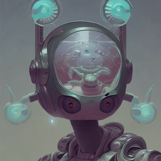 AI generated: a study of cell shaded protrait of cat robot, llustration, post grunge, concept art by josan gonzale...