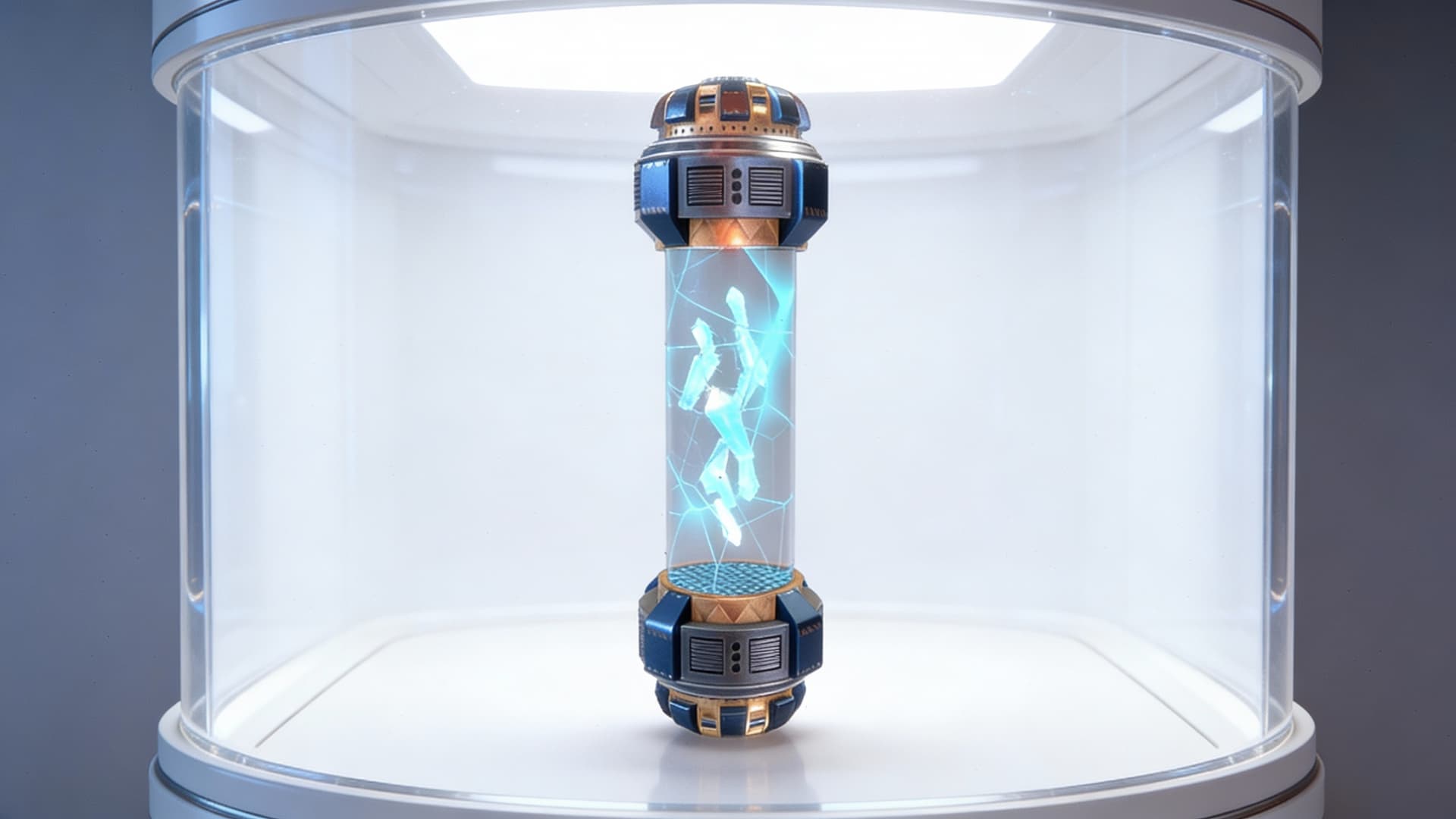 AI generated: Use the Reference Image to reimagine the View of the Futhesis Device for the Power Spheres, the powe...