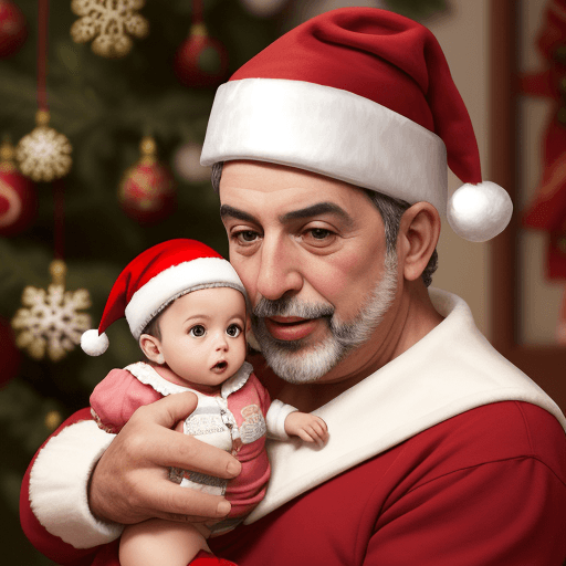 AI generated: papanoel perreando en navidad