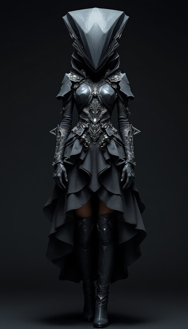 AI generated: "Image is a full-body portrait captured with a Sony A1 50.1 mb using a 200mm lens, of a model wearin...