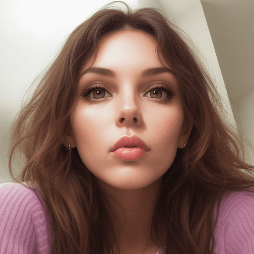AI generated: Woman, looking at camera, big lips