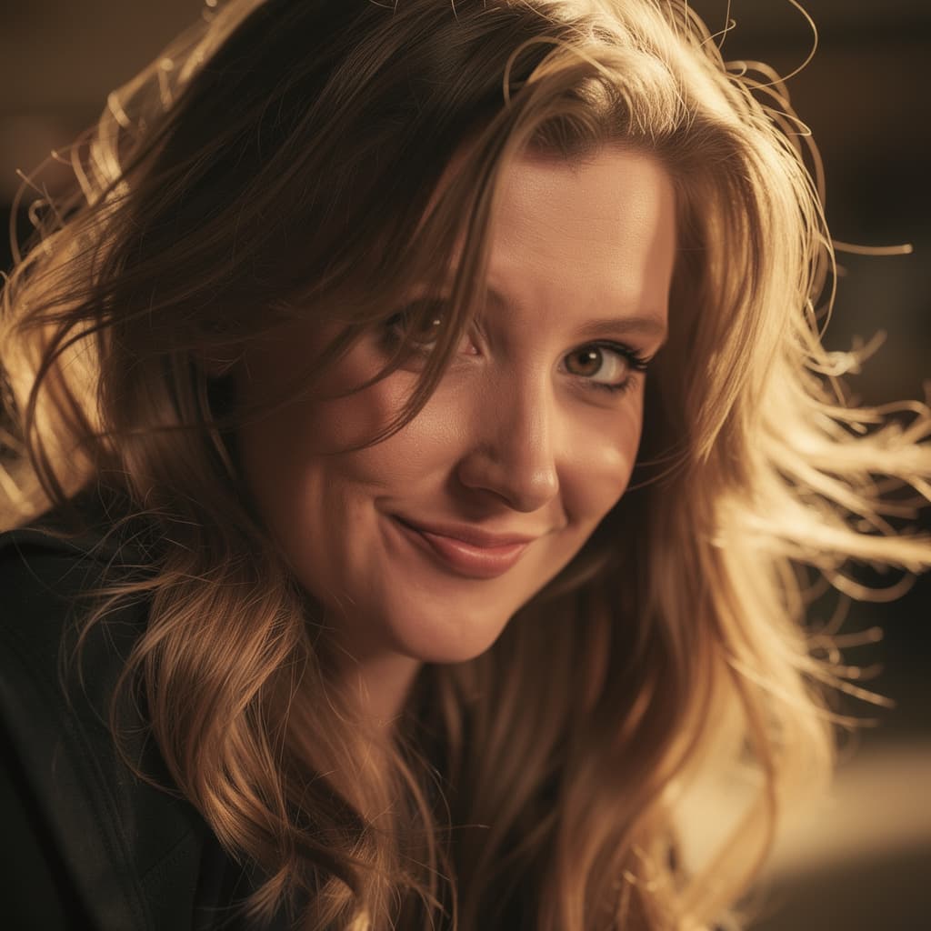 AI generated: A cinematic ultra-realistic portrait of a bold, fearless young woman with striking feminine beauty a...