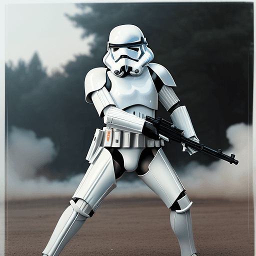 AI generated: eg. A stormtrooper in a battle