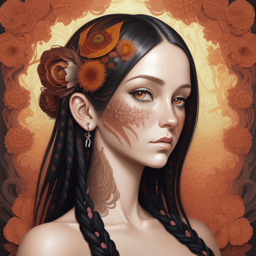 AI generated: fall inspired art, digital painting, in the style of sophie wilkins, irene sheri, naoto hattori, poi...