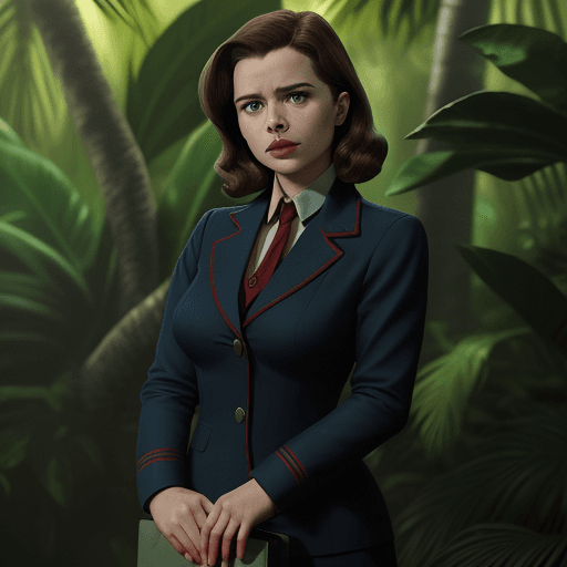 AI generated: Marvel Cinematic Universe British MI6 agent Peggy Carter Margaret Peggy Carter Flight Attendant Stew...