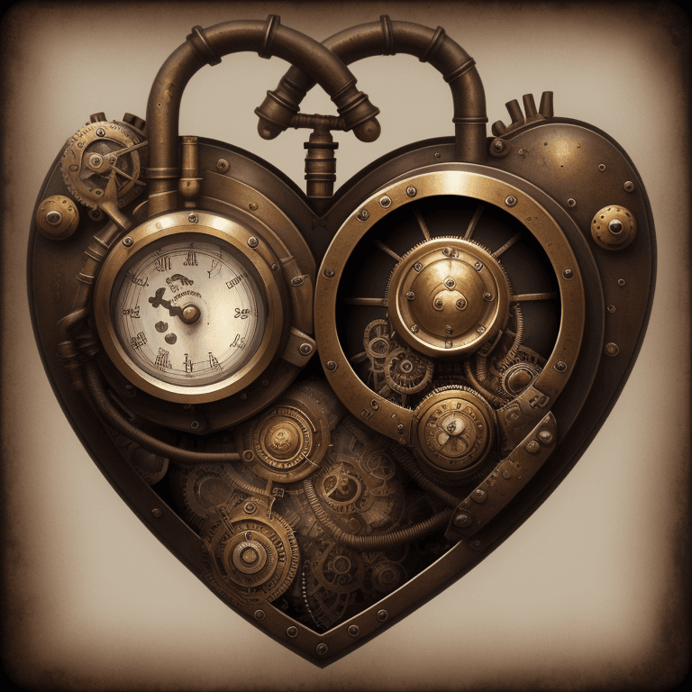 AI generated: Steam punk heart
