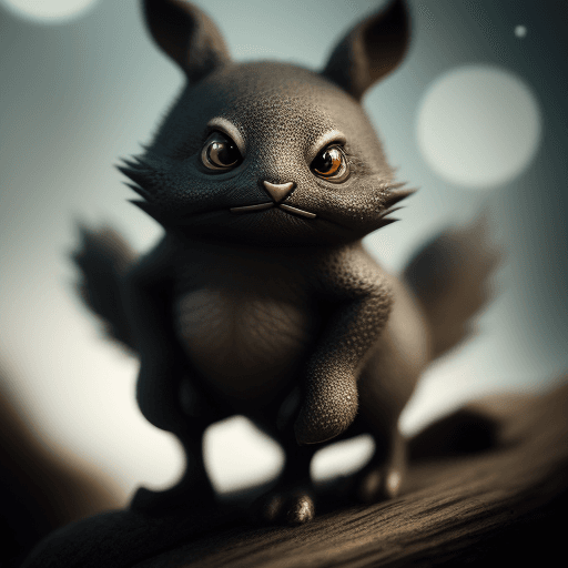 AI generated: a non-existent fantastic animal created by a combination of different animals,
very cute, full body....
