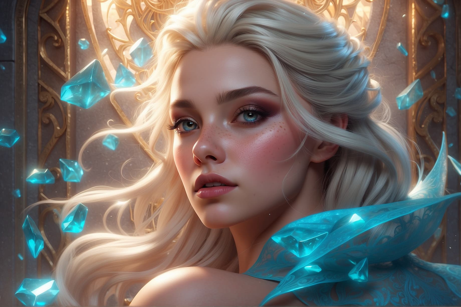 AI generated: Elsa, d & d, fantasy, intricate, elegant, highly detailed, digital painting, artstation, concept art...